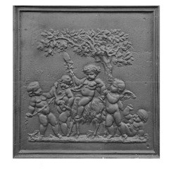 Plaque décorée de cheminée